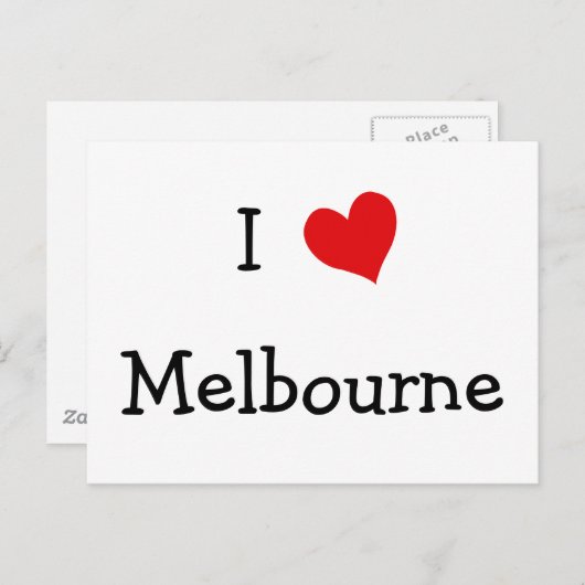 I Liebe Melbourne Postkarte (Vorne/Hinten)