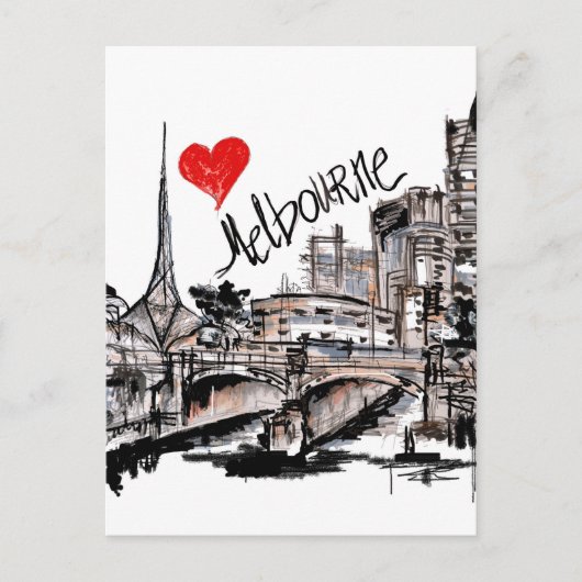I Liebe Melbourne Postkarte (Vorderseite)