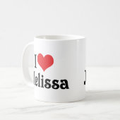 I Liebe Melissa Kaffeetasse (Vorderseite Links)