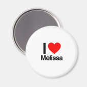 i Liebe melissa Magnet (Vorderseite/Rückseite)