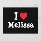 I Liebe Melissa T - Shirt Postkarte (Vorderseite)