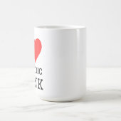 I Liebe melodischer Punk-Quadrat-Aufkleber Kaffeetasse (Mittel)