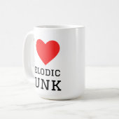 I Liebe melodischer Punk-Quadrat-Aufkleber Kaffeetasse (Vorderseite Links)