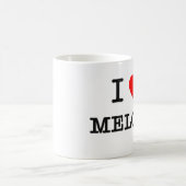 I Liebe MELONEN (Nahrung) Kaffeetasse (Mittel)