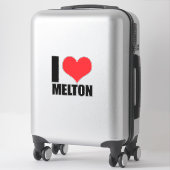 I Liebe Melton Aufkleber (Koffer)