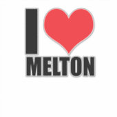 I Liebe Melton Aufkleber (Vorderseite)