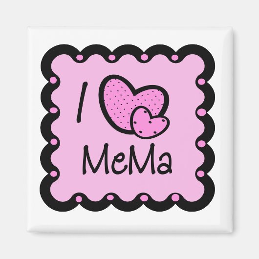 I Liebe Mema Niedlich T - Shirt Magnet (Vorne)