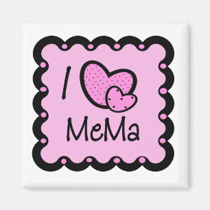 I Liebe Mema niedlicher T - Shirt Magnet