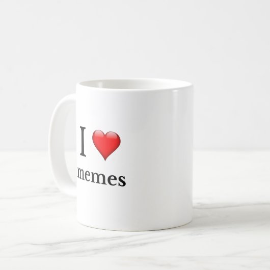 I Liebe Meme Kaffeetasse (Vorderseite Links)