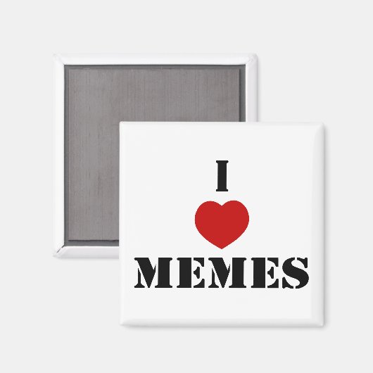 I Liebe Memes Magnet (Vorderseite/Rückseite)