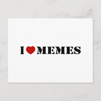 I Liebe Memes Postkarte