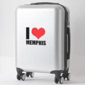 I Liebe Memphis Aufkleber (Koffer)