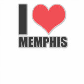 I Liebe Memphis Aufkleber (Vorderseite)