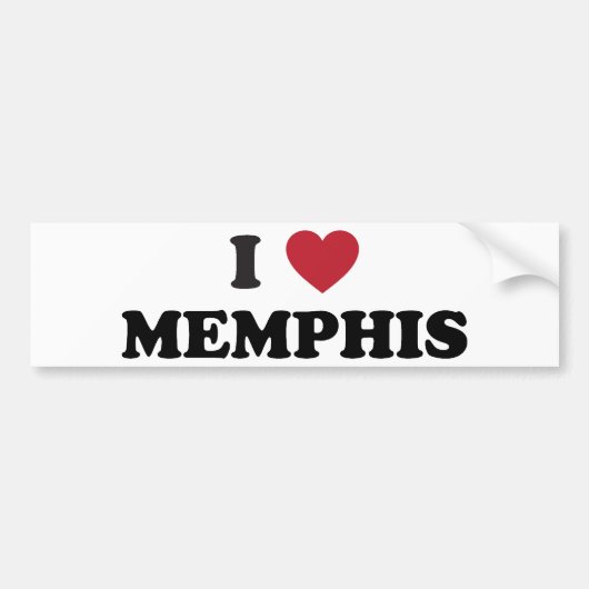 I Liebe Memphis Autoaufkleber (Vorne)