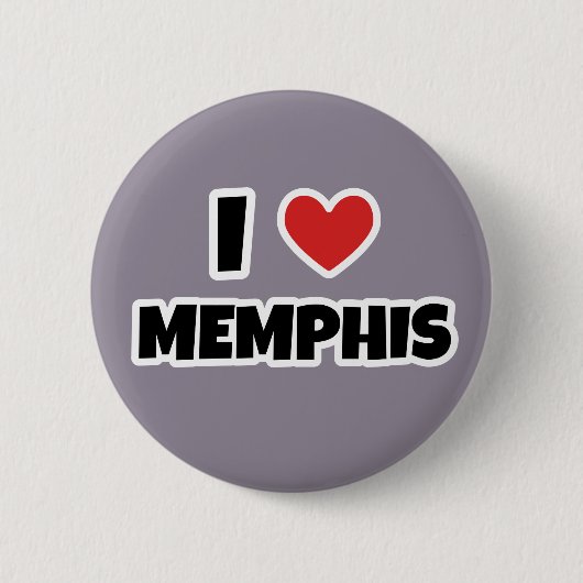 I Liebe Memphis Button (Vorderseite)