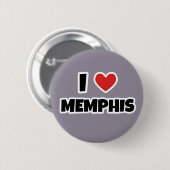 I Liebe Memphis Button (Vorne & Hinten)