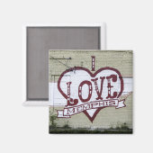 I Liebe Memphis Graffiti Magnet (Vorderseite/Rückseite)