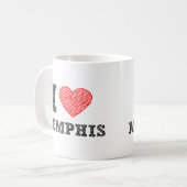 I Liebe Memphis Kaffeetasse (Vorderseite Links)