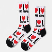 I Liebe Memphis Socken (Linkes Detail)