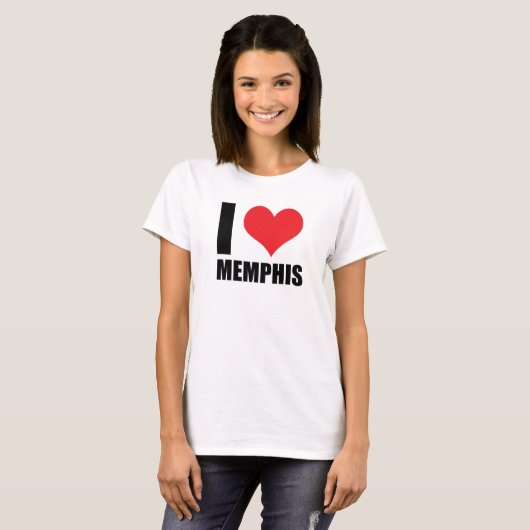 I Liebe Memphis T-Shirt (Vorne ganz)