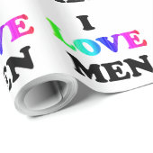 I Liebe Men Geschenkpapier (Rolleneckpunkt)