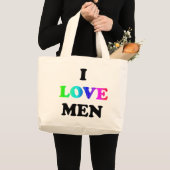 I Liebe Men Jumbo Stoffbeutel (Vorderseite (Produkt))