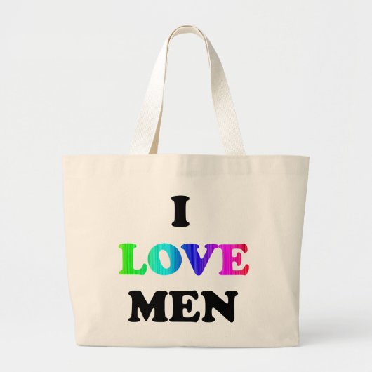 I Liebe Men Jumbo Stoffbeutel (Vorne)