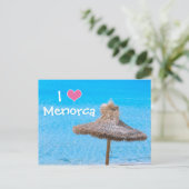 I Liebe Menorca Postkarte (Stehend Vorderseite)