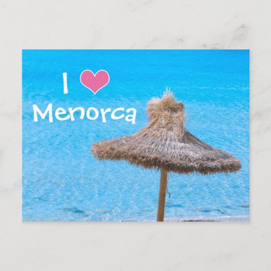 I Liebe Menorca Postkarte (Vorderseite)