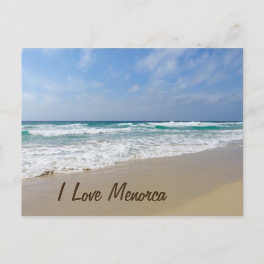 I Liebe Menorca Strand Postkarte (Vorderseite)
