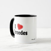 I Liebe Mercedes Tasse (Vorderseite Links)