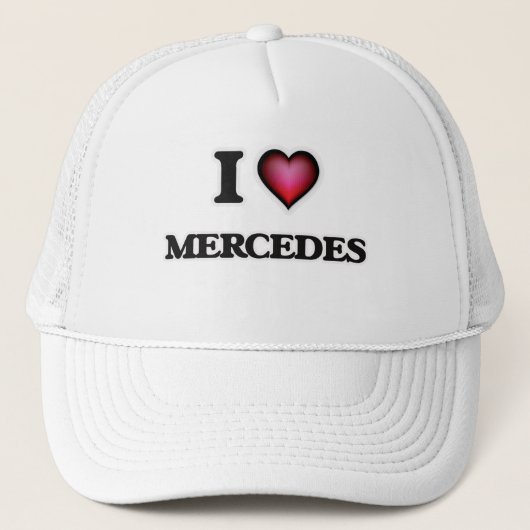 I Liebe Mercedes Truckerkappe (Vorderseite)