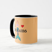 I Liebe Mermaids Design - Combo-Tasse Tasse (Vorderseite Links)
