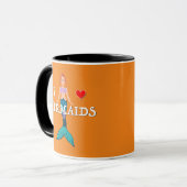 I Liebe Mermaids Design - Combo-Tasse Tasse (Vorderseite Links)