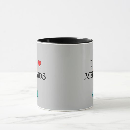I Liebe Mermaids Design - Combo-Tasse Tasse (Zentrum)