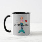 I Liebe Mermaids Design - Combo-Tasse Tasse (Links)