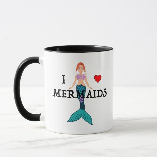 I Liebe Mermaids Design - Combo-Tasse Tasse (Links)