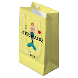 I Liebe Mermaids Design - Geschenktasche - Klein Kleine Geschenktüte