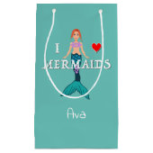 I Liebe Mermaids Design - Geschenktasche - Klein Kleine Geschenktüte (Vorderseite)