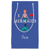 I Liebe Mermaids Design - Geschenktasche - Klein Kleine Geschenktüte (Vorderseite)