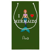 I Liebe Mermaids Design - Geschenktasche - Klein Kleine Geschenktüte (Rückseite)