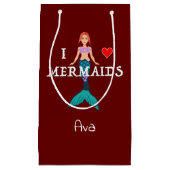 I Liebe Mermaids Design - Geschenktasche - Klein Kleine Geschenktüte (Vorderseite)