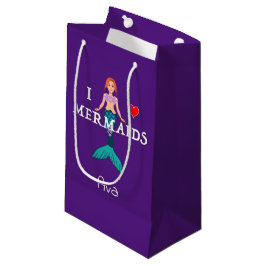 I Liebe Mermaids Design - Geschenktasche - Klein Kleine Geschenktüte