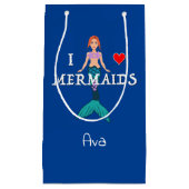 I Liebe Mermaids Design - Geschenktasche - Klein Kleine Geschenktüte (Vorderseite)