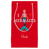 I Liebe Mermaids Design - Geschenktasche - Klein Kleine Geschenktüte (Vorderseite)