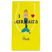 I Liebe Mermaids Design - Geschenktasche - Klein Kleine Geschenktüte (Vorderseite)