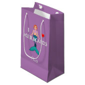 I Liebe Mermaids Design - Geschenktasche - Klein Kleine Geschenktüte (Vorderseite Schrägansicht)