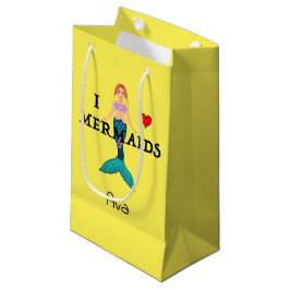 I Liebe Mermaids Design - Geschenktasche - Klein Kleine Geschenktüte