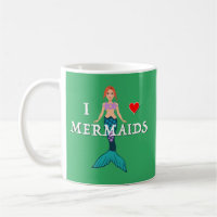 I Liebe Mermaids Design - Klassische Tasse