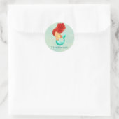 I Liebe Mermaids Runder Aufkleber (Tasche)